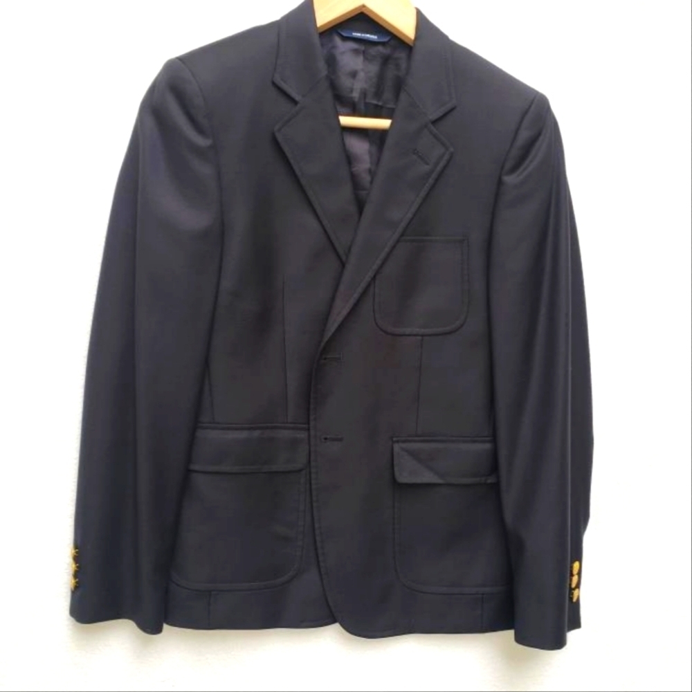 Brooks Brothers Loro Piana  Brookwood 100% Wool Navy Blue blazer suit